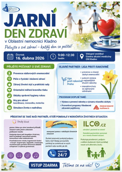 Plakát události Jarní den zdraví v Oblastní nemocnici Kladno