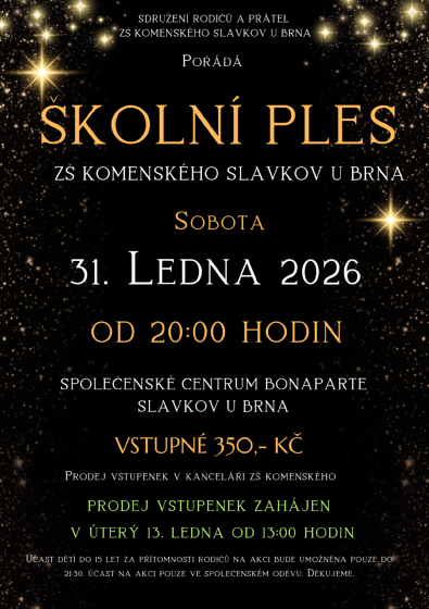 Plakát události Školní ples