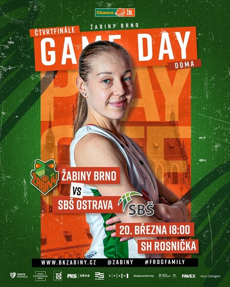 Plakát události Chance ŽBL: Žabiny Brno - SBŠ Ostrava