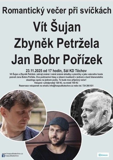 Plakát události Romantický večer při svíčkách - Vít Šujan a Zbyněk  Petržela
