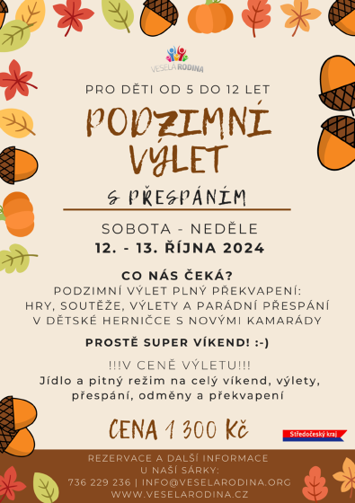 Plakát události Podzimní výlet s přespáním