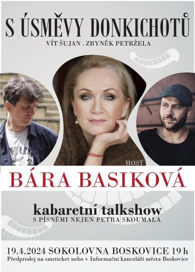 Plakát události S úsměvy Donkichotů - s Bárou Basikovou