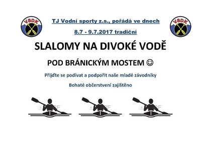 Plakát události Slalomy na divoké vodě 8. - 9. 7.