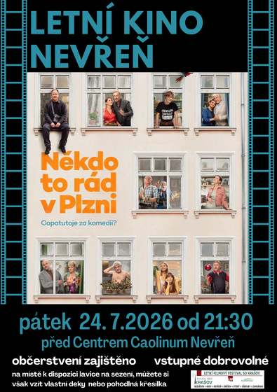Plakát události Letní kino Nevřeň Někdo to rád v Plzni