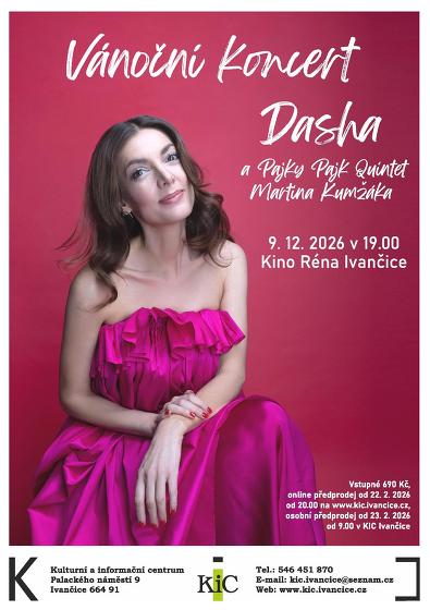 Plakát události Vánoční koncert - Dasha a Pajky Pajk Quintet Martina Kumžáka
