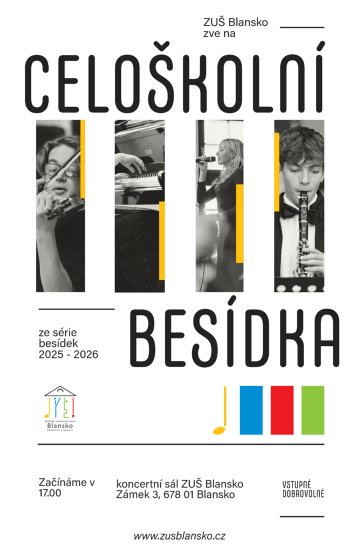 Plakát události Celoškolní besídka | ZUŠ BLANSKO