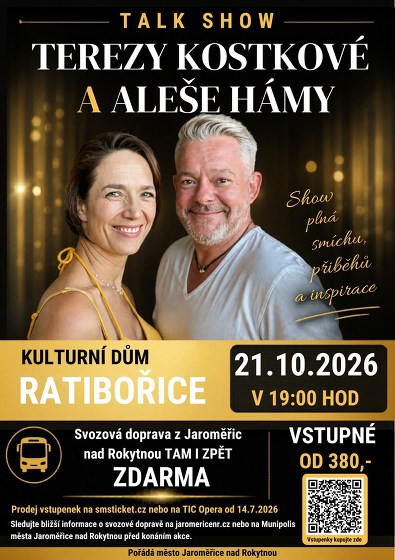 Plakát události Talk show Terezy Kostkové a Aleše Hámy