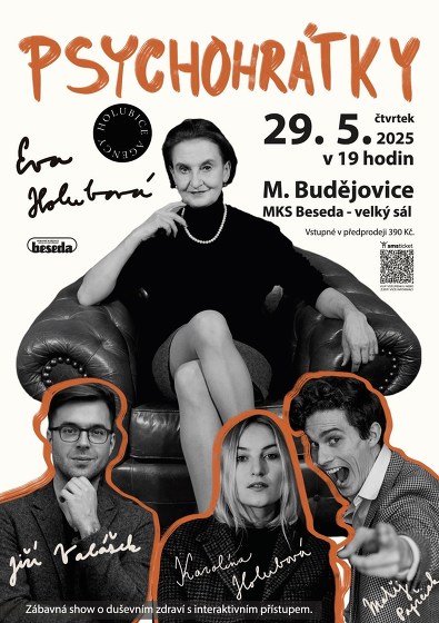 Plakát události Psychohrátky s Evou Holubovou