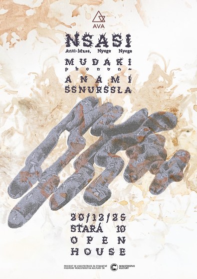 Plakát události AVA~MYCOOtherapy w/ Nsasi (ANTI-MASS/Nyege Nyege)