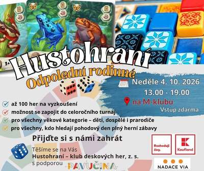 Plakát události Odpolední rodinné Hustohraní