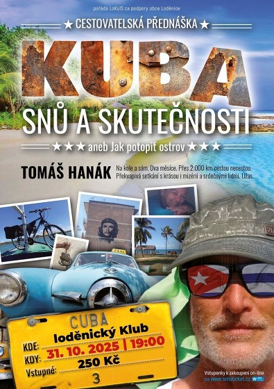 Plakát události Tomáš Hanák - Kuba, cestovatelská přednáška