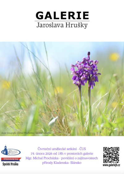 Plakát události Čtvrteční umělecké setkání - Michal Procházka - povídání o zajímavostech přírody Kladenska