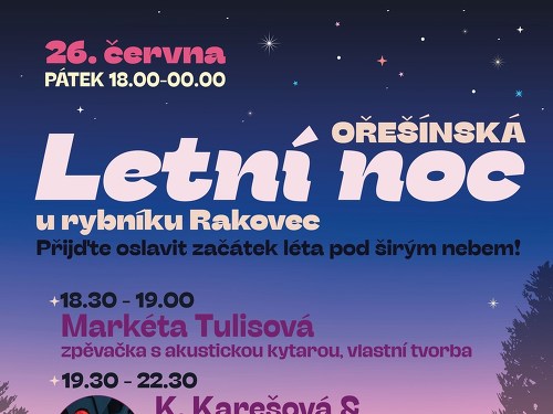 Plakát události Letní noc Ořešín