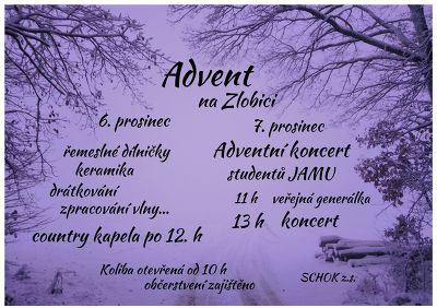 Plakát události Advent na Zlobici