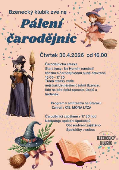 Plakát události Pálení čarodějnic