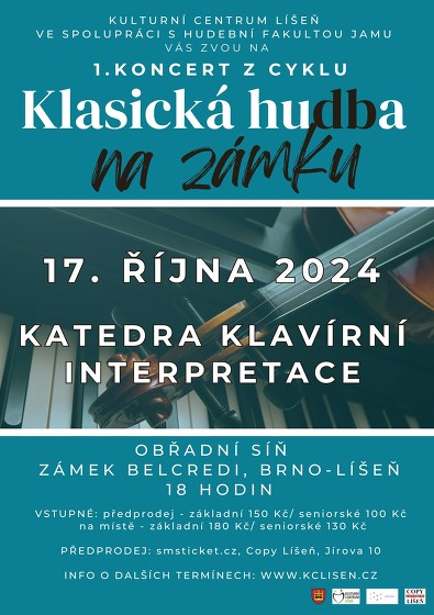 Plakát události Klasická hudba na zámku (Katedra klavírní interpretace)