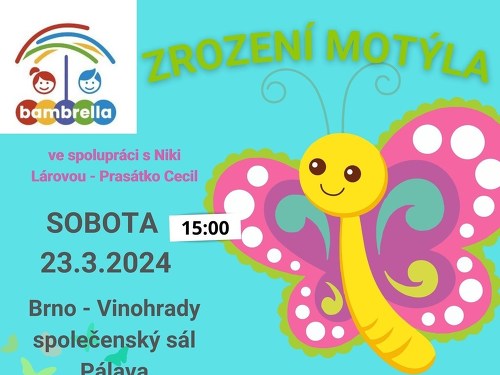 Plakát události Zrození motýla