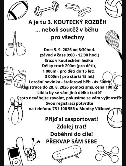 Plakát události 3. Koutecký rozběh