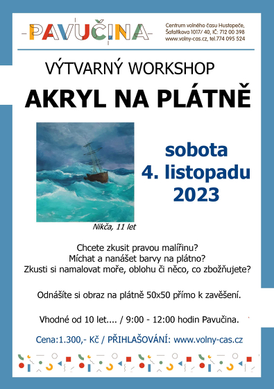 Plakát události Výtvarný workshop Akryl na plátně