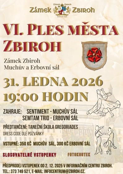Plakát události VI. Ples Města Zbiroh