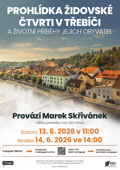 Plakát události Prohlídka židovské čtvrti v Třebíči