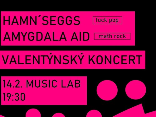 Plakát události Hamn’Seggs + Amygdala Aid - Valentýnský koncert