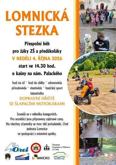 Plakát události Lomnická stezka se šlapacími motokárkami