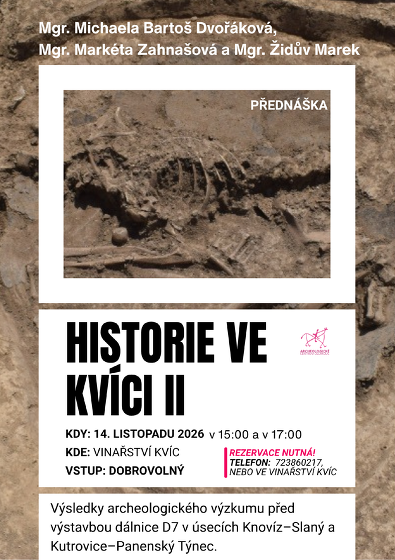 Plakát události Přednáška Historie ve Kvíci II