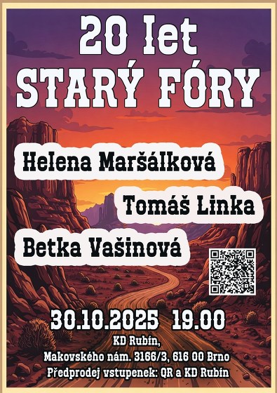 Plakát události 20 let Starý fóry a hosté