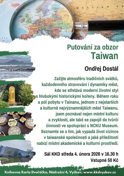 Plakát události Putování za obzor: Taiwan, Ondřej Dostál