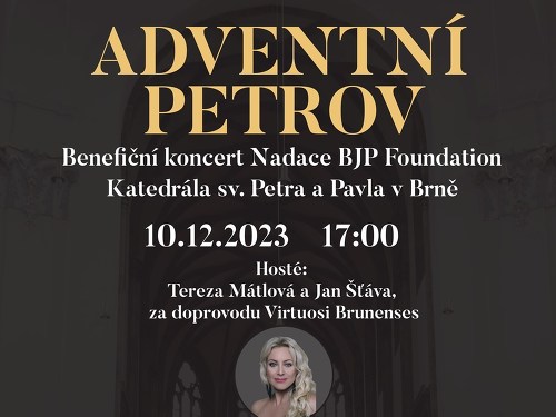 Plakát události Benefiční koncert Adventní Petrov - Tereza Mátlová a hosté