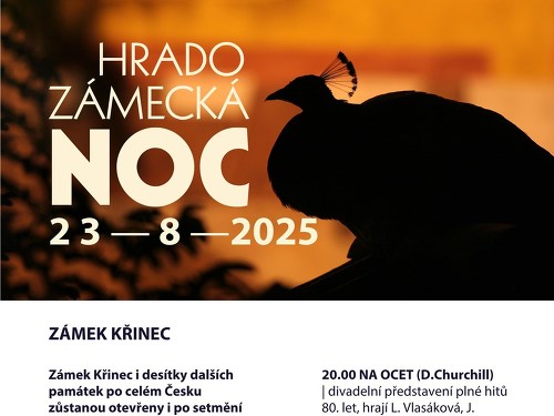 Plakát události Zámek Křinec | Hradozámecká noc 2025