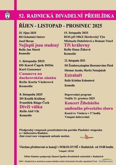 Plakát události 52. Radnická divadelní přehlídka
