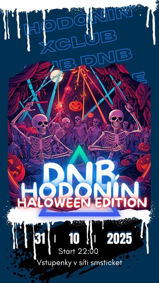 Plakát události DNB Halloween edition Hodonín