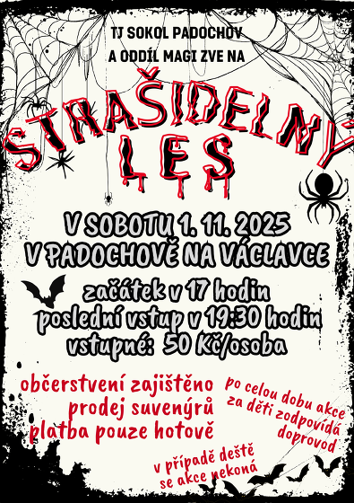 Plakát události Strašidelný les v Padochově