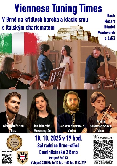 Plakát události Viennese Tuning Times v Brně s Giordanem Farinou