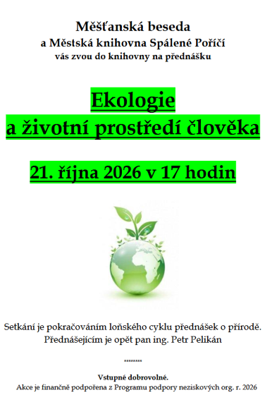 Plakát události Ekologie a životní prostředí člověka