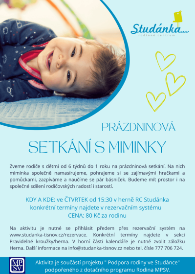 Plakát události Prázdninová setkání s miminky
