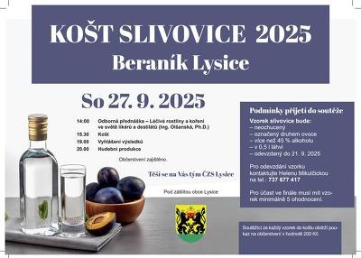 Plakát události Košt slivovice, Lysice