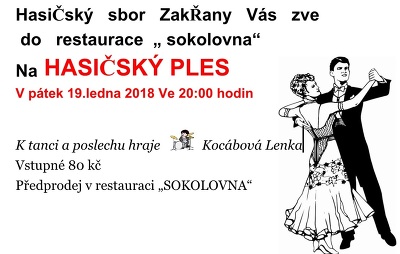Plakát události Hasičský ples v Zakřanech