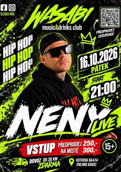 Plakát události NENY LIVE ve Znojmě!