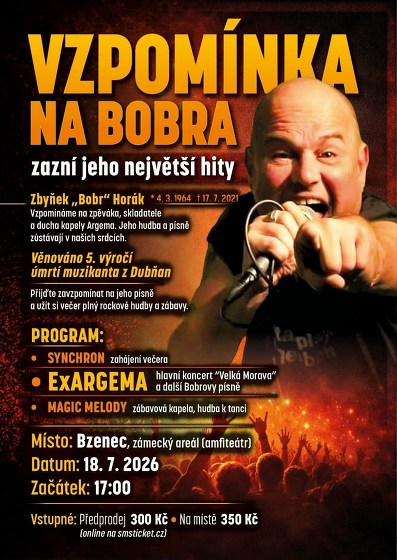 Plakát události Vzpomínka na Bobra