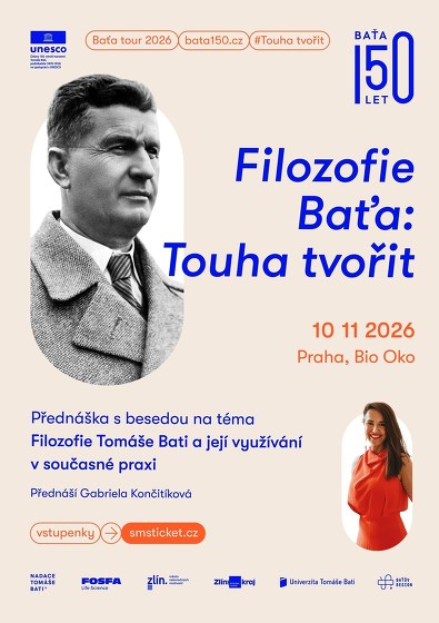 Plakát události Filozofie Baťa – Touha tvořit