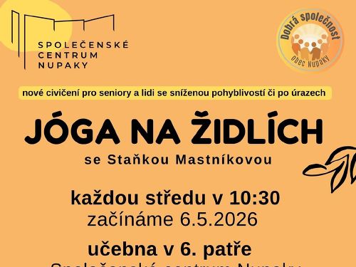 Plakát události Jóga na židlích