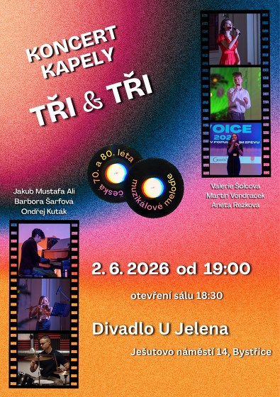 Plakát události Koncert kapely Tři&Tři