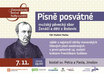 Plakát události Výběr z nejstarší sbírky moravských písní Františka Sušila