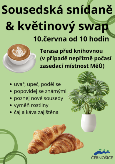 Plakát události Sousedská snídaně a květinový swap