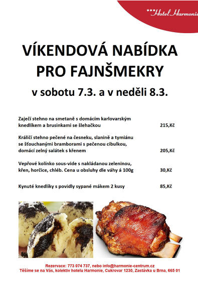 Plakát události Víkendová nabídka pro fajnšmekry