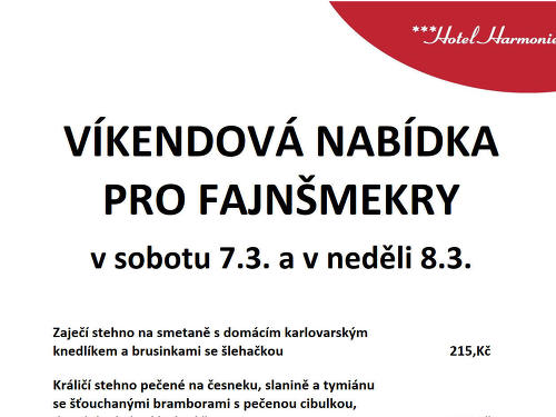 Víkendová nabídka pro fajnšmekry