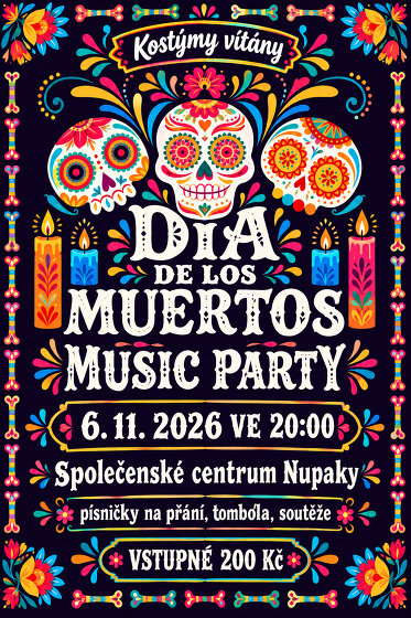 Plakát události Retro disco party Día de Muertos